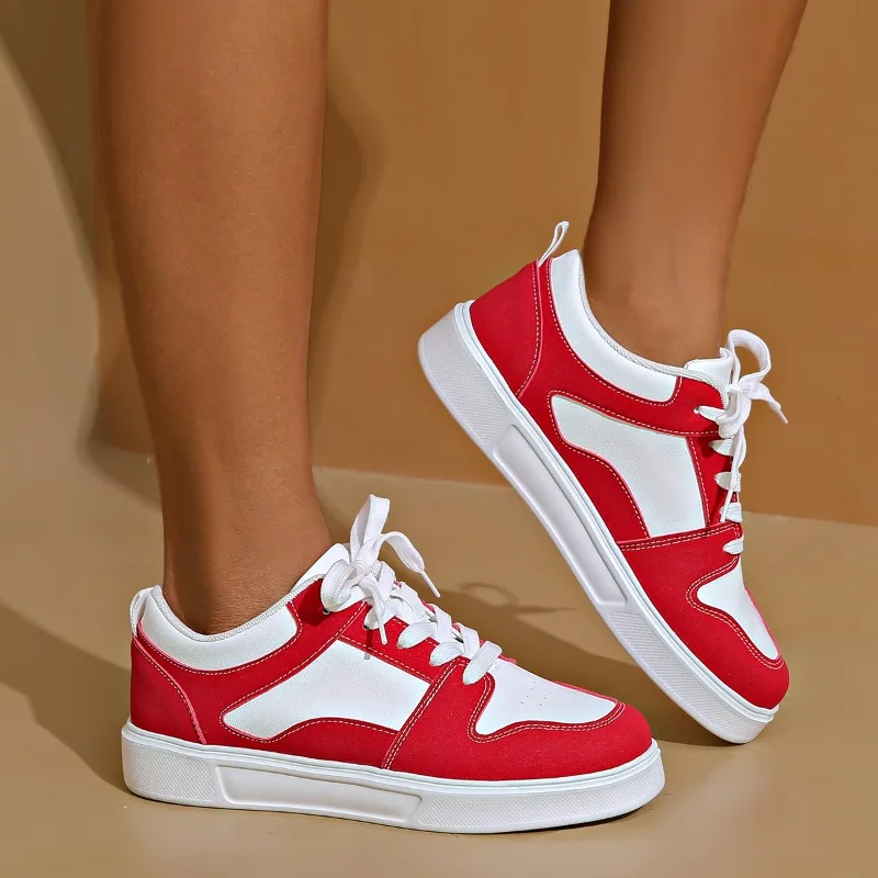 Vans Shoes Old Skool - 2024, белые, красные спортивные туфли для