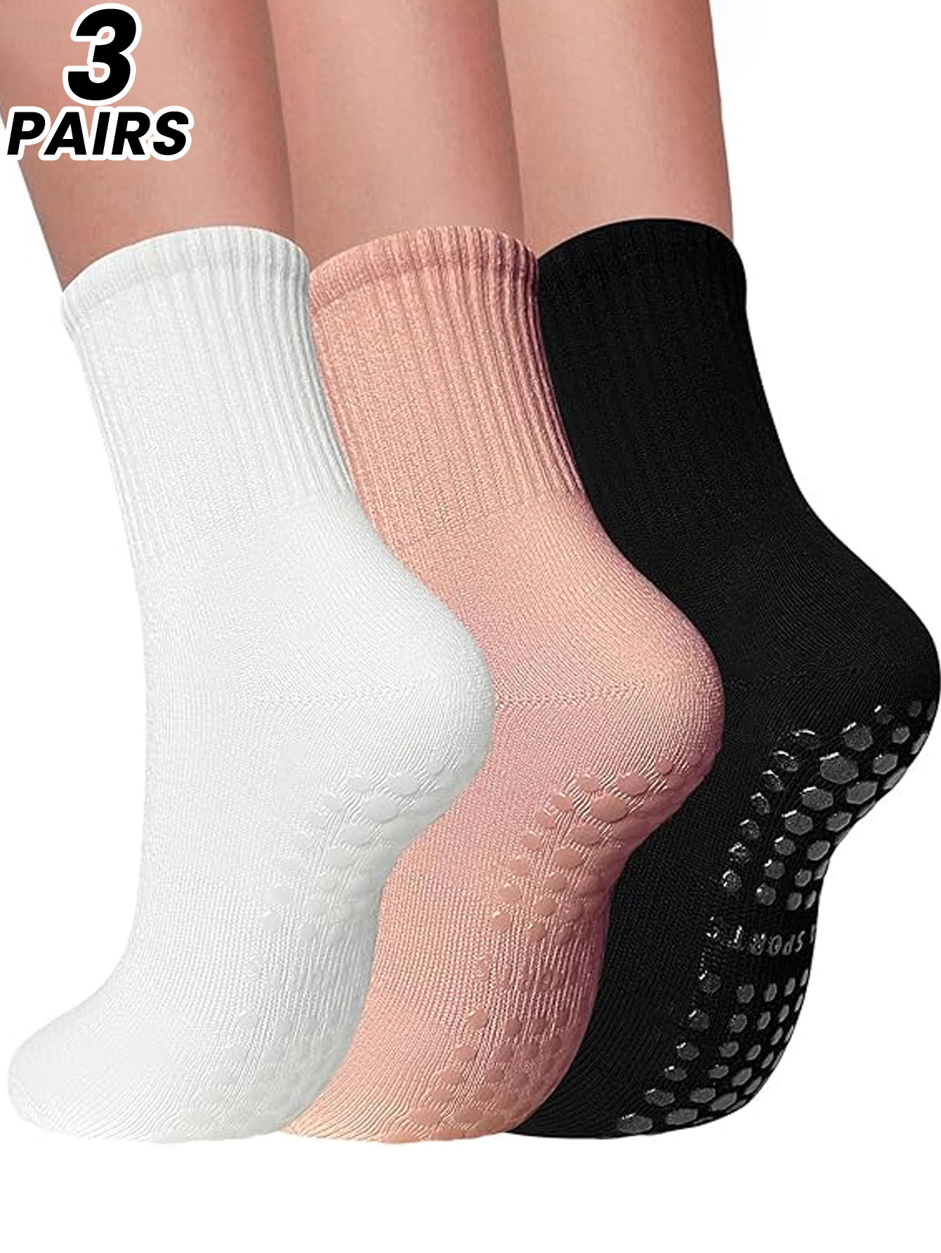 Grip Sock Yoga - 3 пары профессиональных носков для йоги